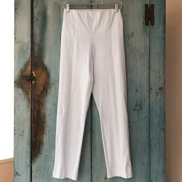 “So Slimming” white pants with side slit at ankle by Chico’s - Picture 1 of 10
